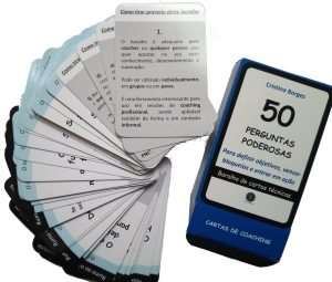 Baralho de cartas técnicas - 50 PERGUNTAS PODEROSAS Para definir objetivos, vencer bloqueios e entrar em ação - Baralho de cartas técnicas